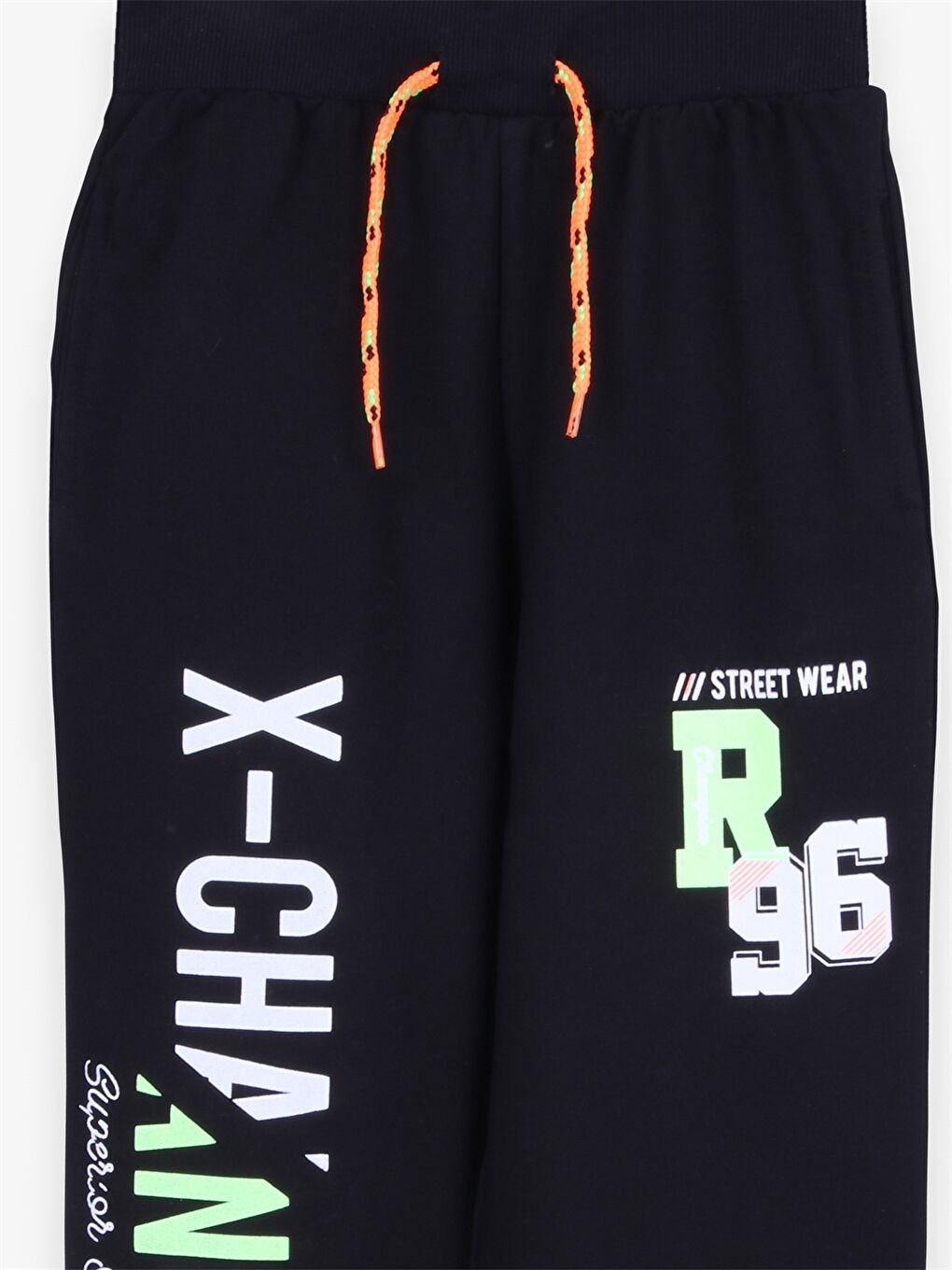 Siyah Beli Lastikli Baskılı Erkek Çocuk Jogger Eşofman Altı-2