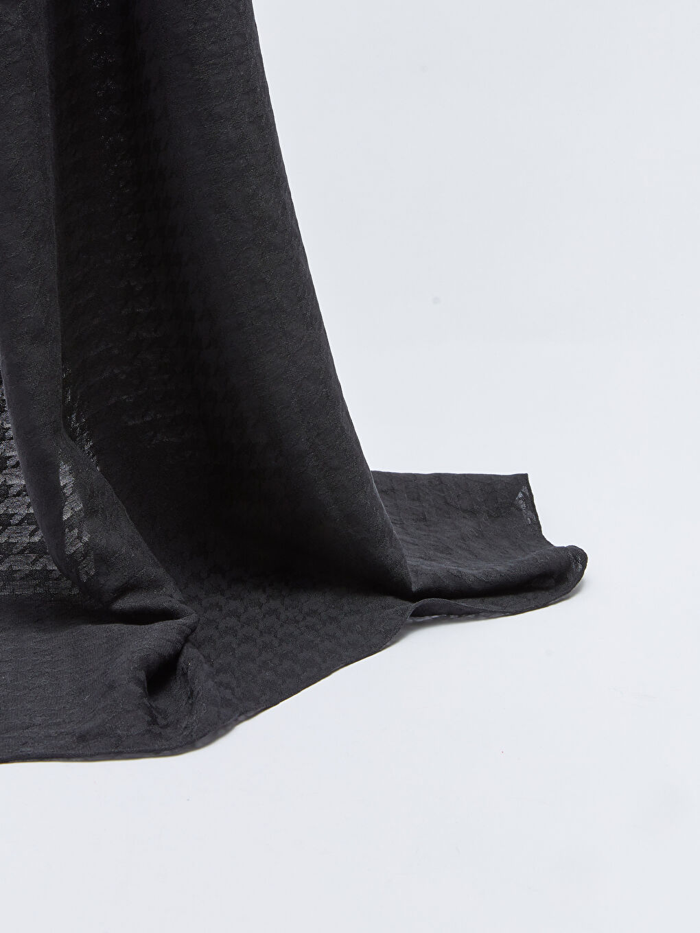 Siyah Düz Dokuma Kadın Şal-3