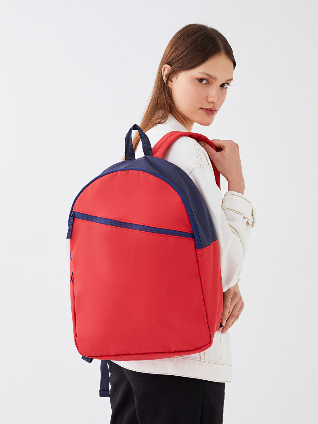 Женский однотонный рюкзак