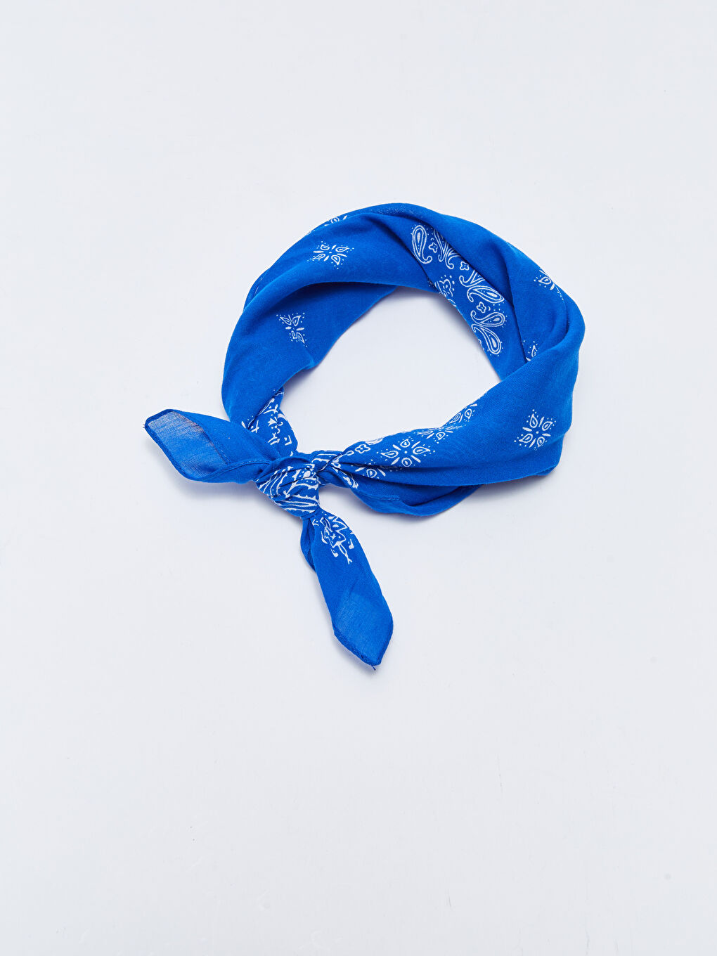 LCW ACCESSORIES Orta Mavi Desenli Kadın Bandana