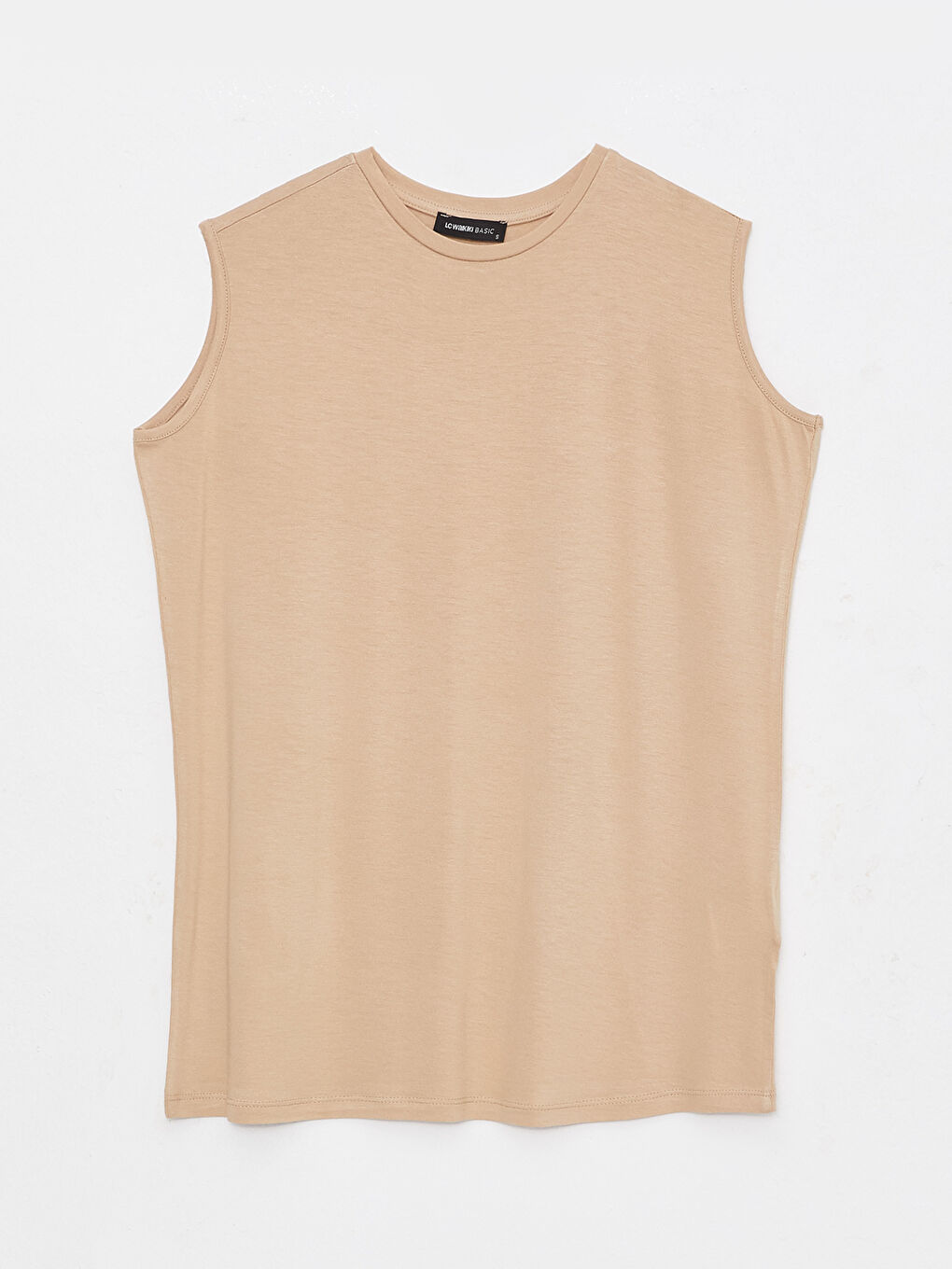 Women's Crew Neck Plain Tank Top-5
