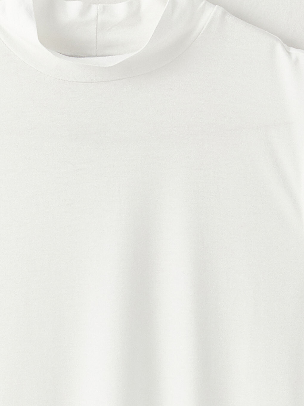 Ekru Kadın Dik Yaka Düz Atlet-7