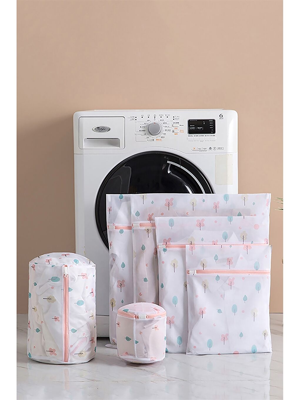 Karışık Desenli Fermuarlı Çamaşır Yıkama Filesi-1