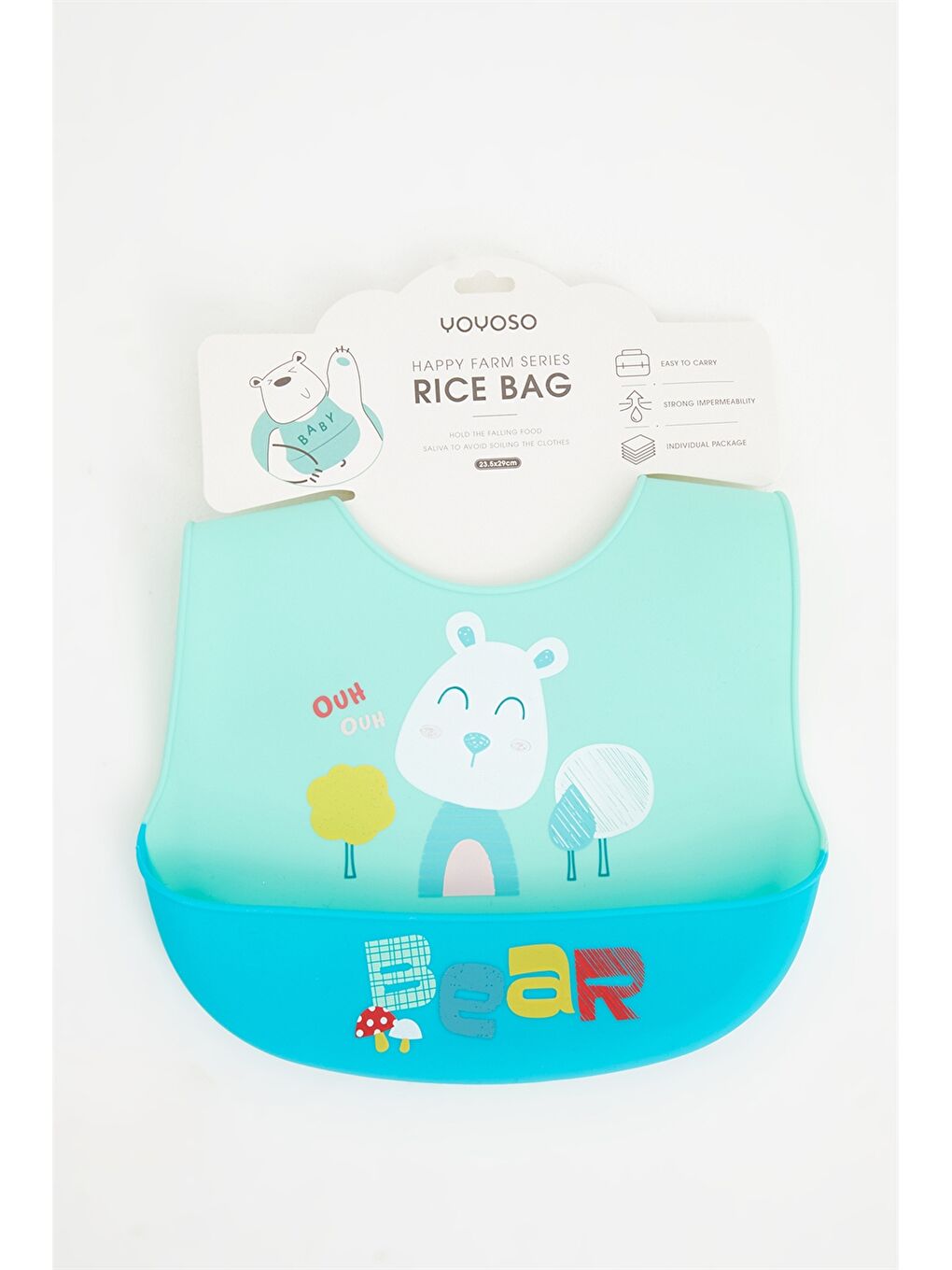 Desenli Erkek Bebek Silikon Mama Önlüğü-1