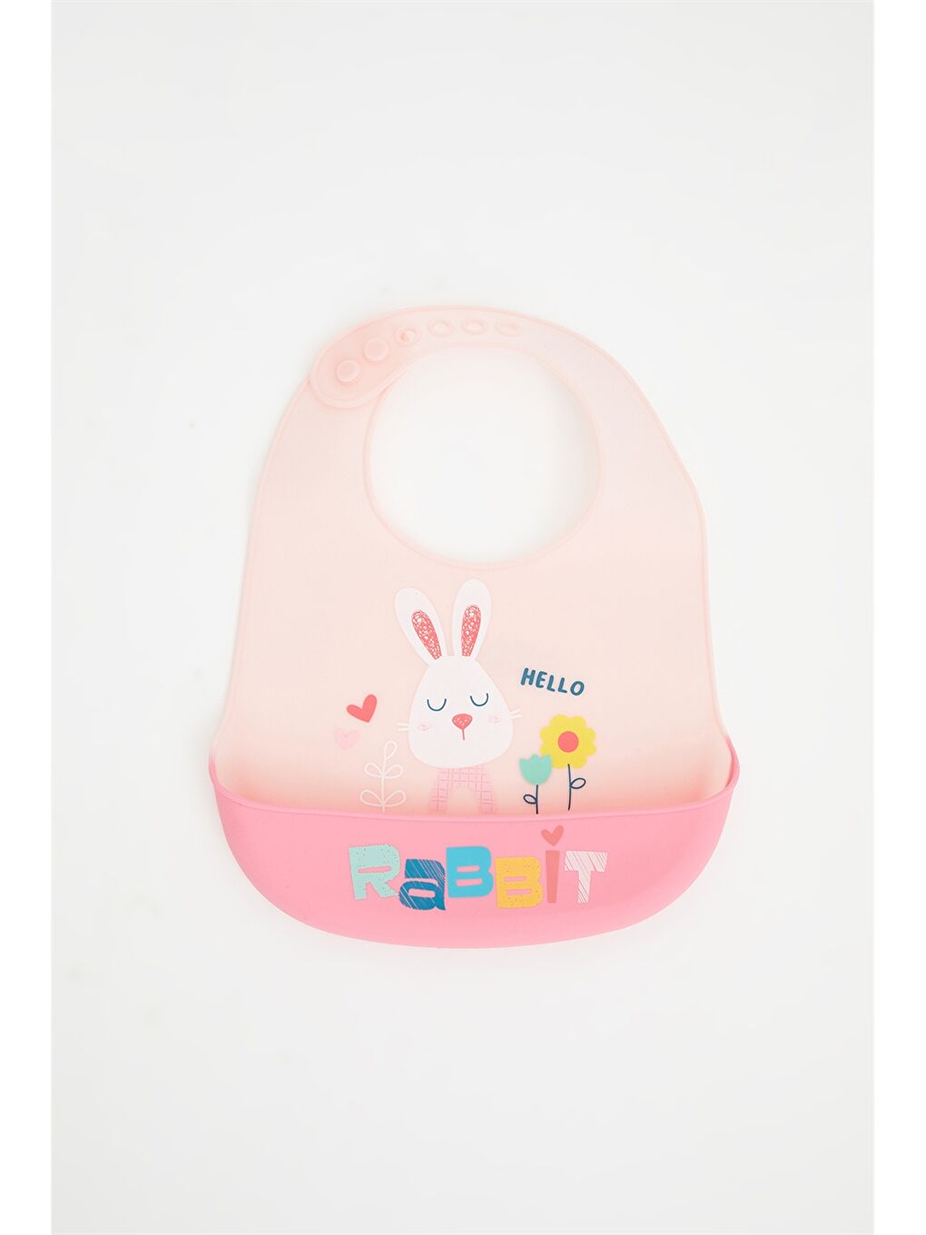 Patterned Baby Girl Silicone Bib