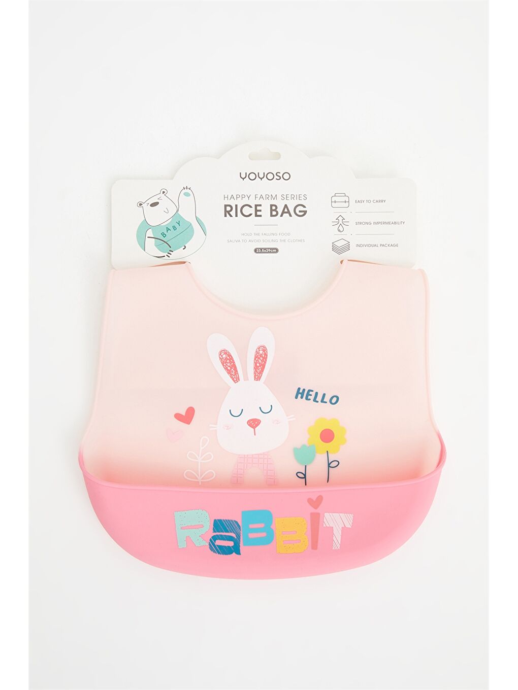 Patterned Baby Girl Silicone Bib-1