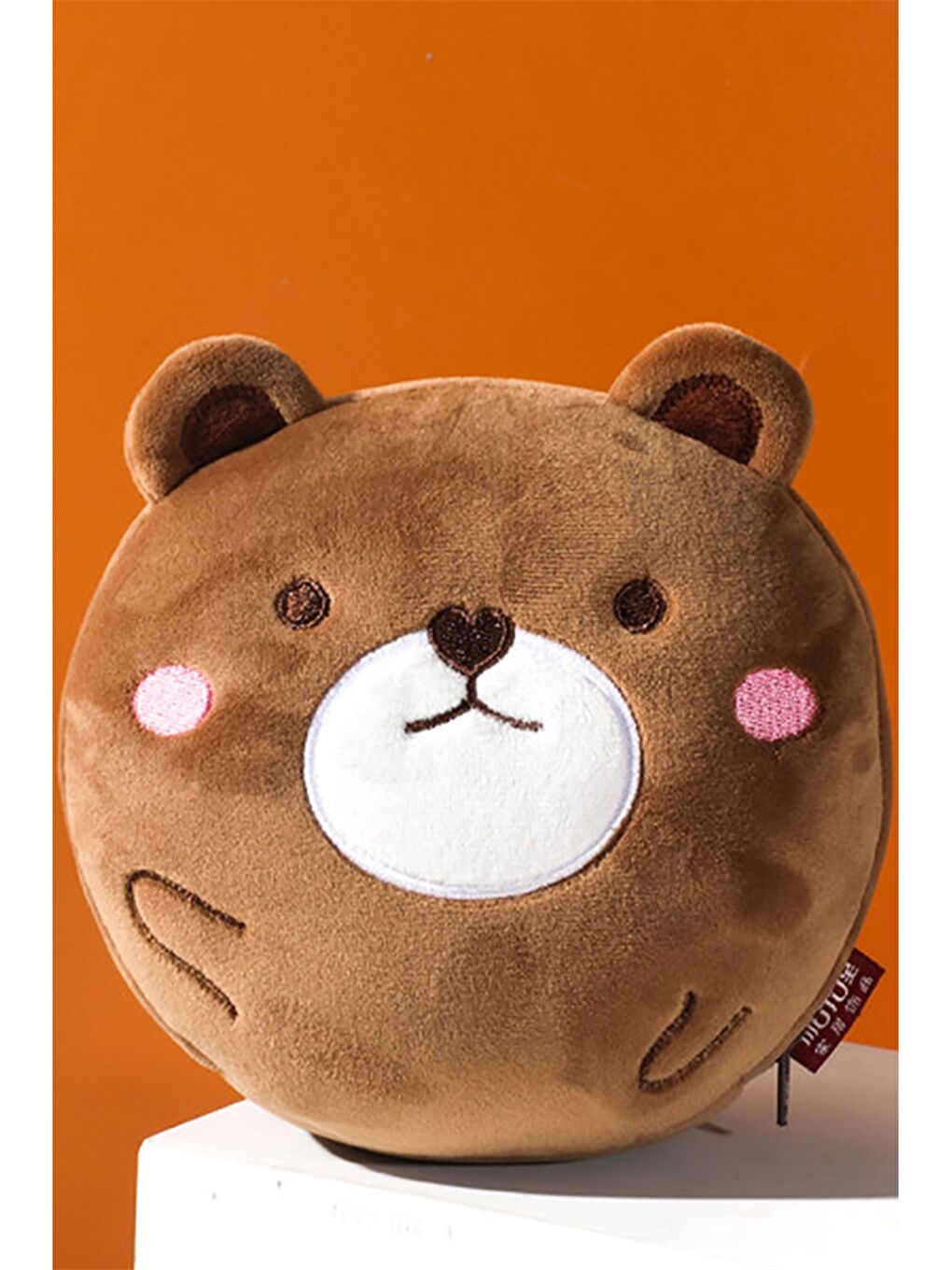 Kahverengi 3D Aplike Detaylı Boyun Yastığı ve Uyku Bandı