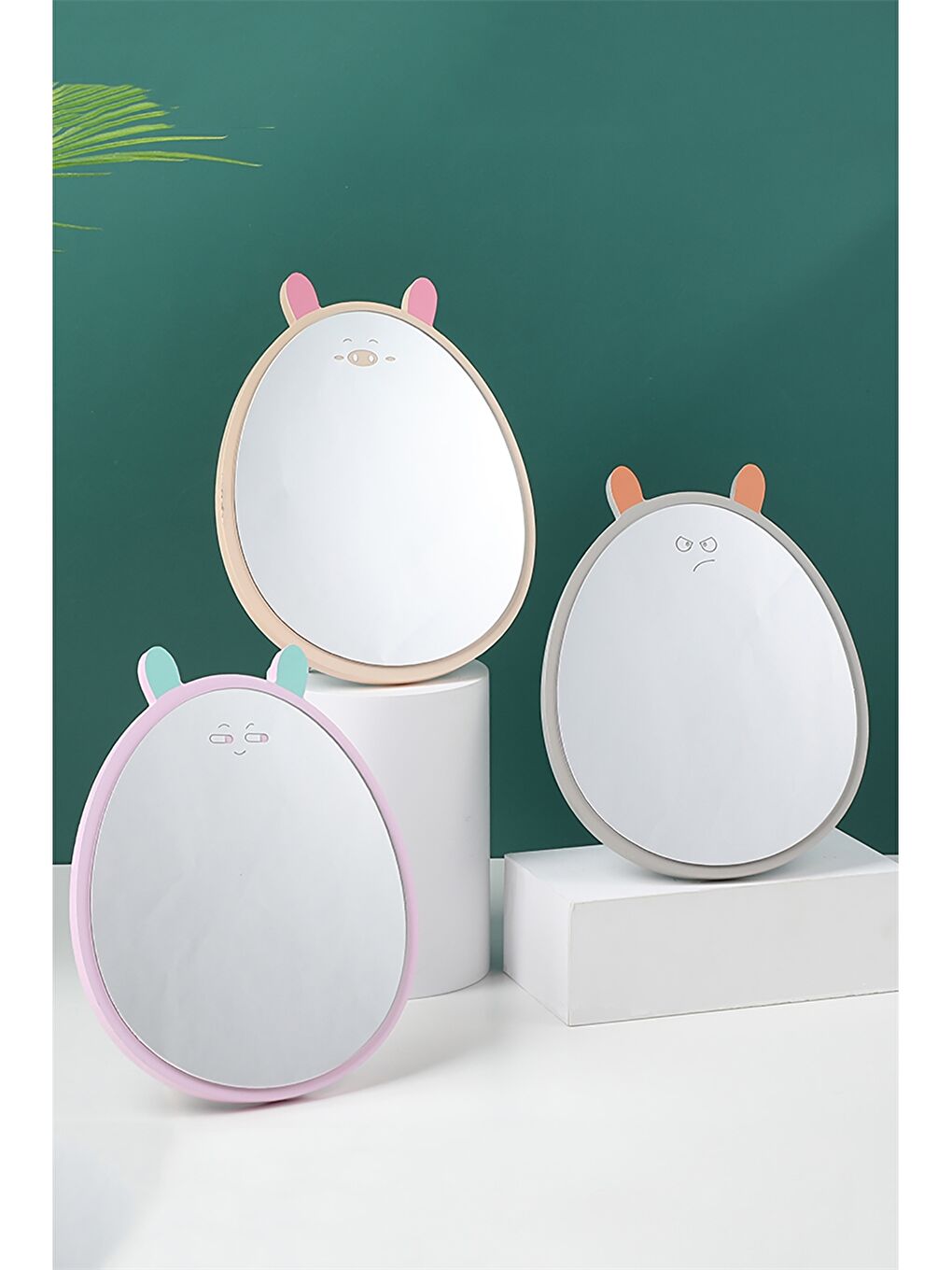 Karışık Ahşap Makyaj Aynası-4