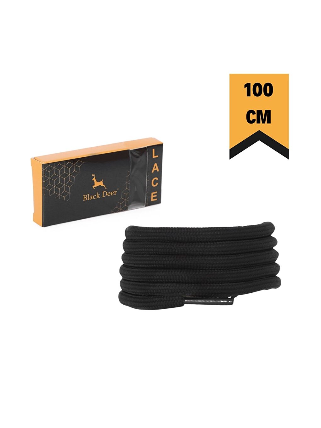 Siyah Spor Ayakkabı Bağcığı 100 cm