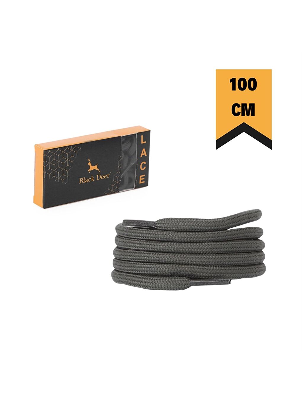 Antrasit Spor Ayakkabı Bağcığı 100 cm