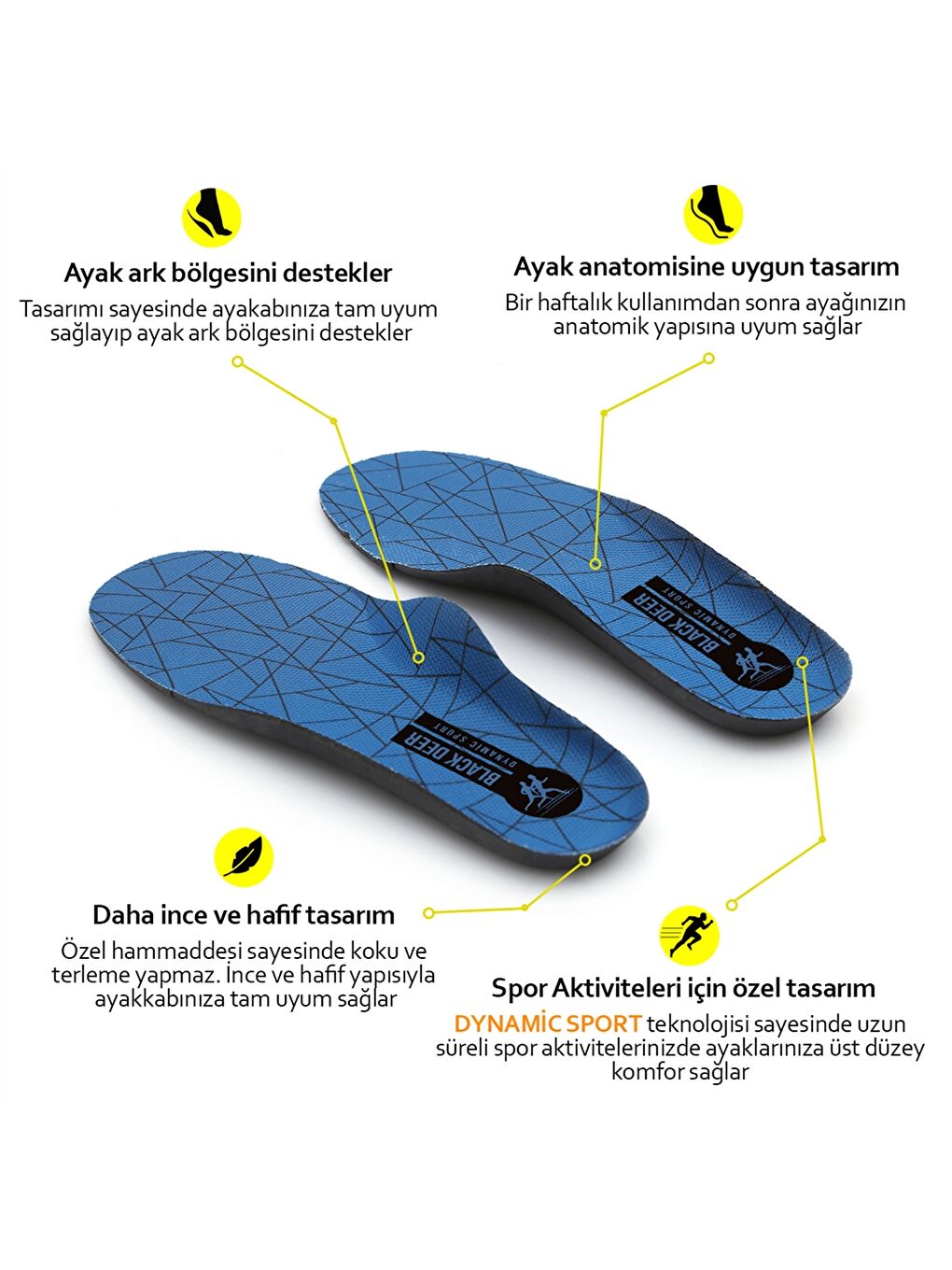 Mavi Dynamic Sport Ayakkabı İç Tabanlık-2
