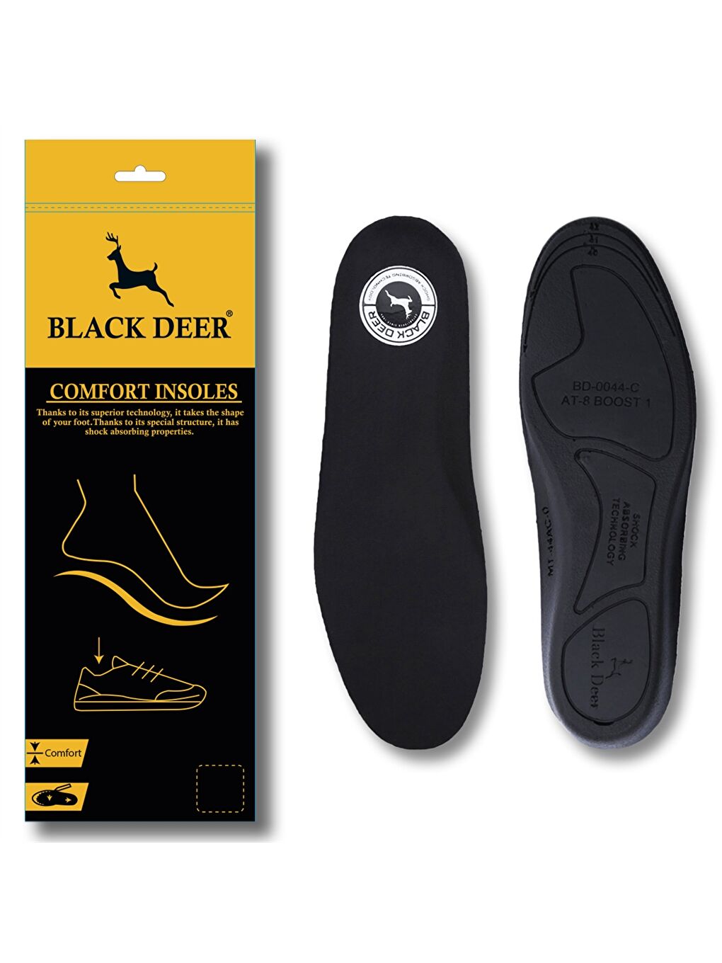 Siyah Absorbe Teknoloji Sportif N20 Ortopedik Tabanlık