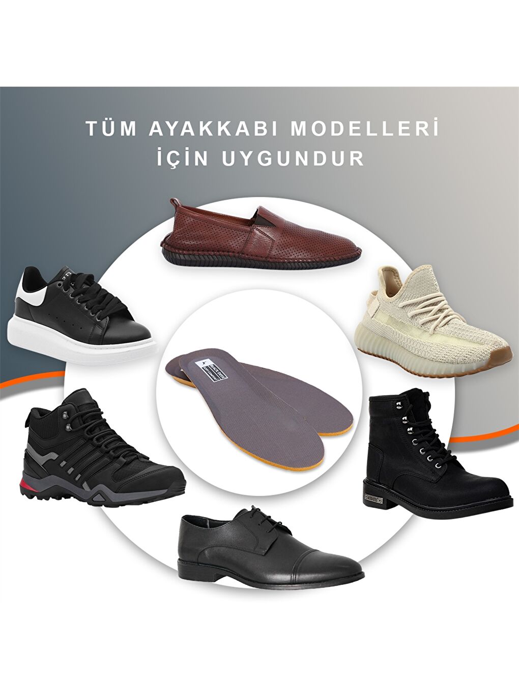 Gri Yumuşak Konfor X30 Ortopedik Tabanlık-4