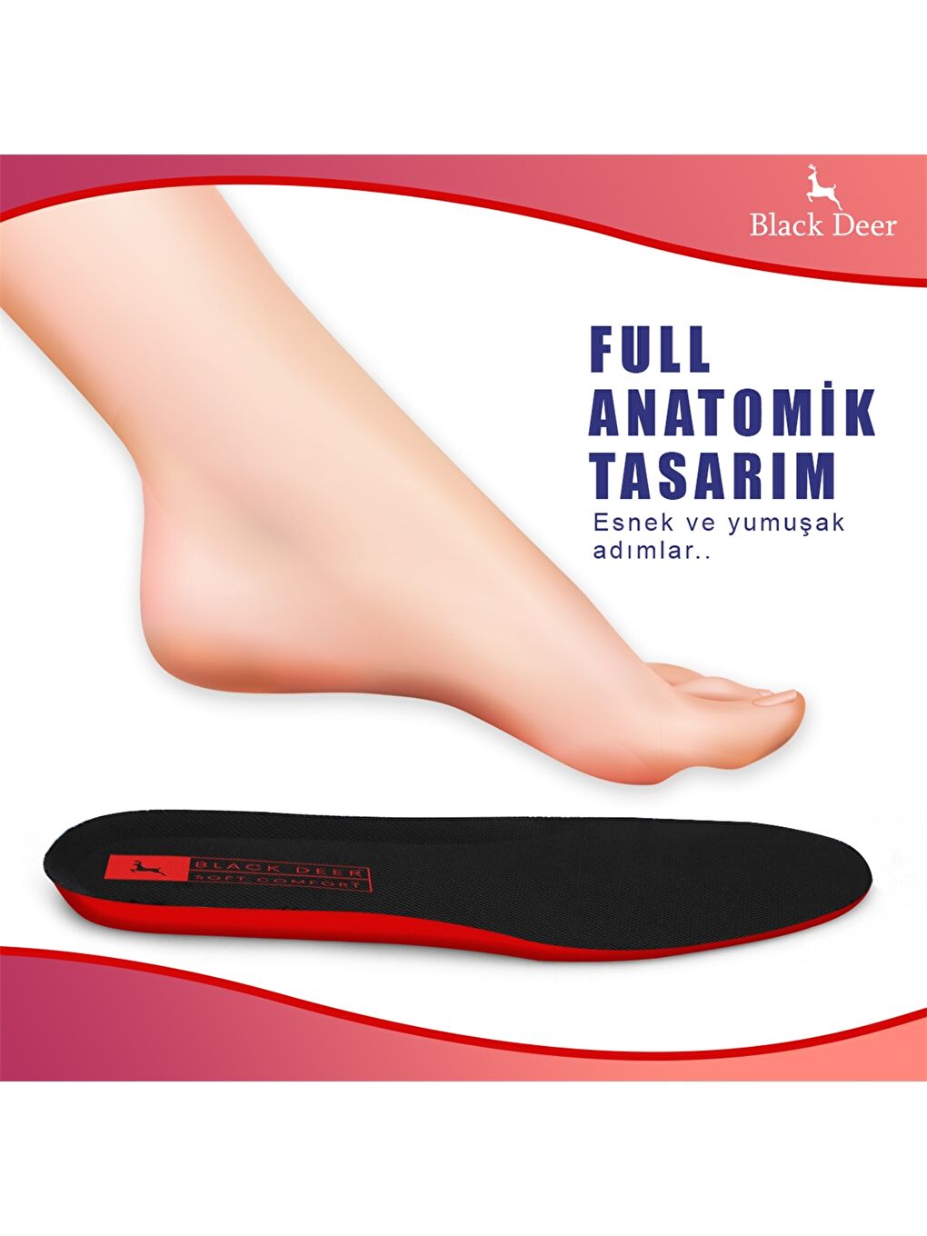 Siyah Yumuşak Konfor X45 Ortopedik Tabanlık-3