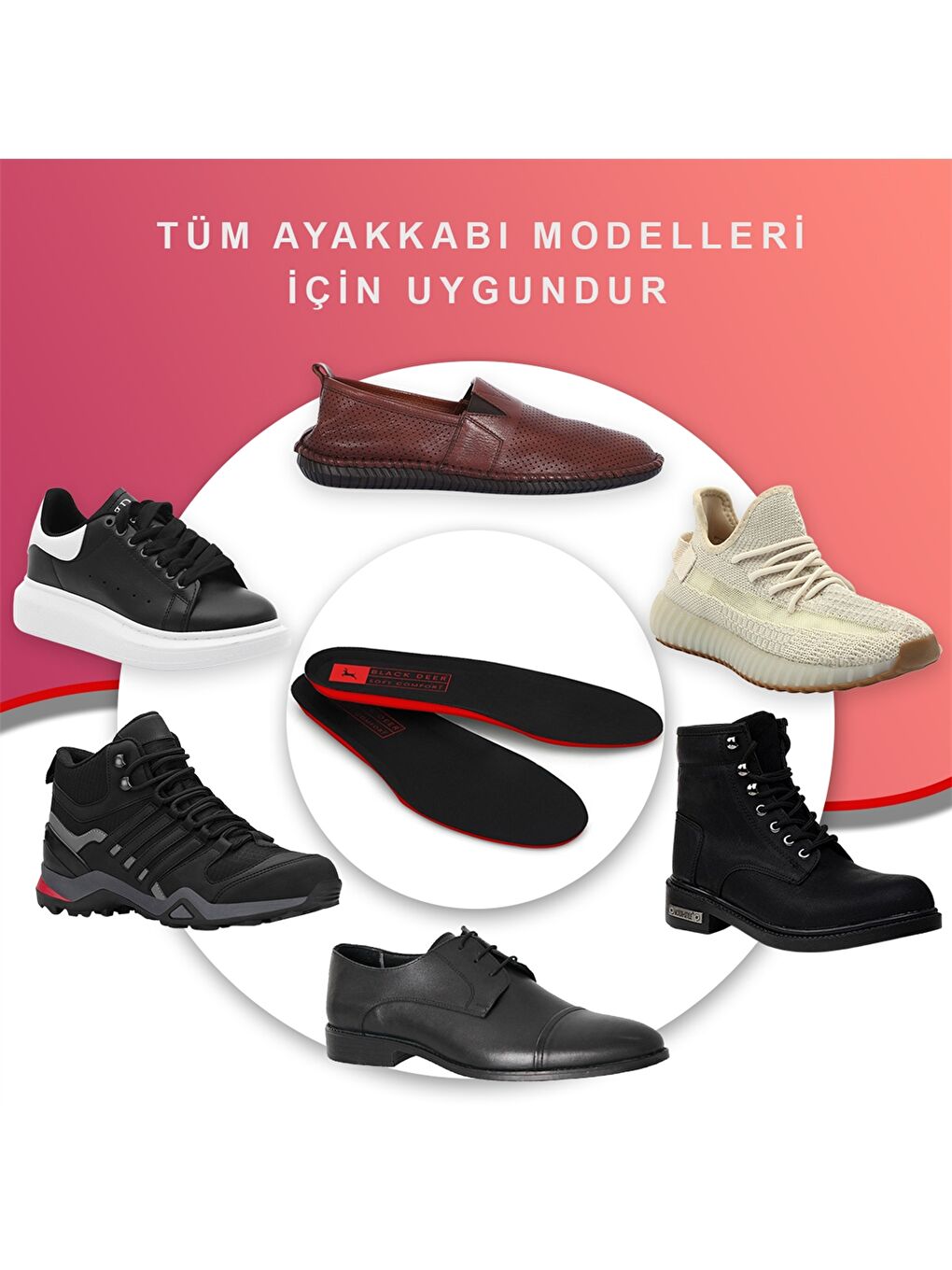 Siyah Yumuşak Konfor X45 Ortopedik Tabanlık-4