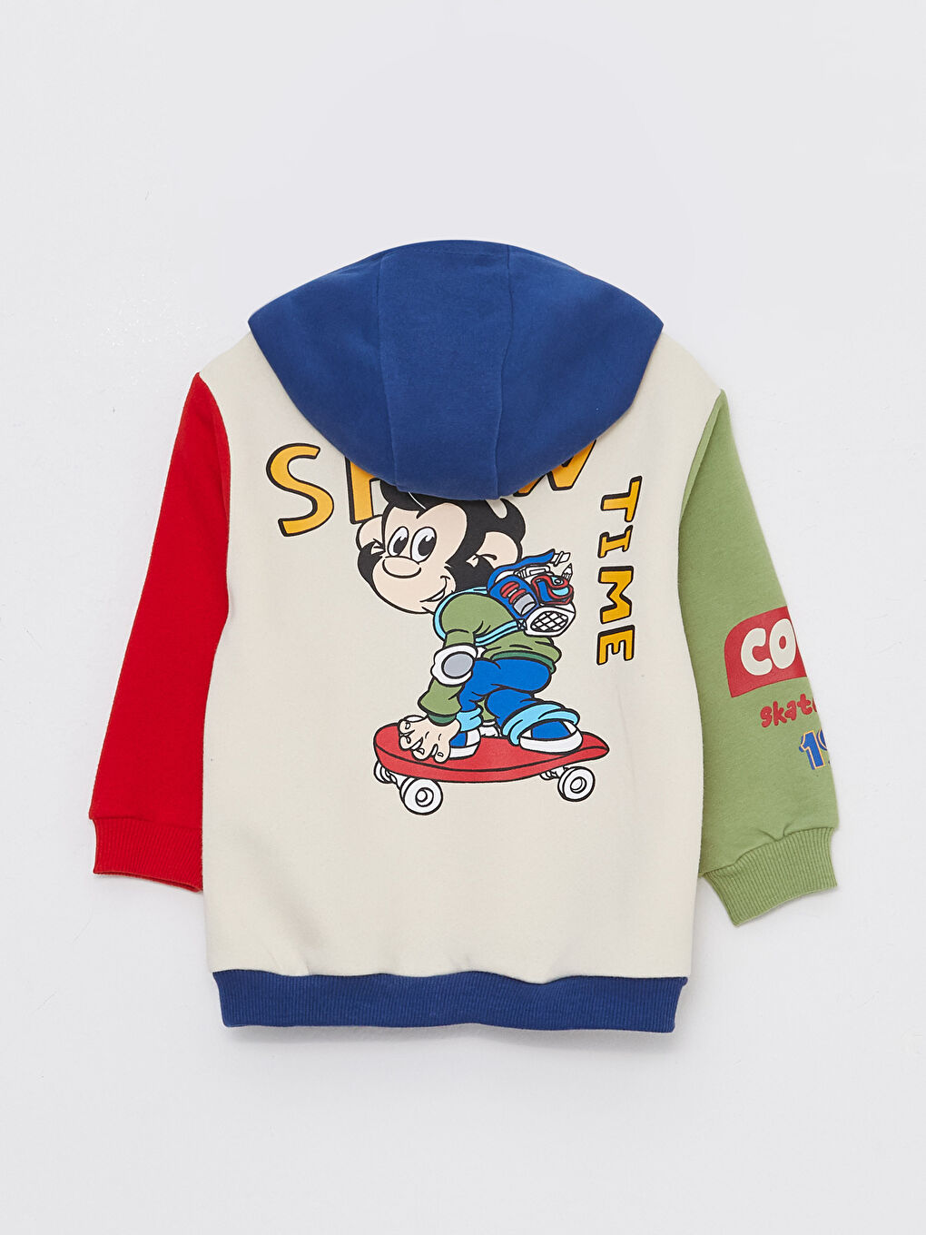 Hooded Long Sleeve Nostalgic Monkey Printed Baby Boy Sweatshirt-9