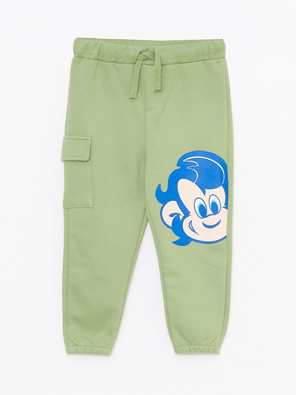 Elasticated Waist Nostalgic Monkey Printed Baby Boys' Sweatpants-3