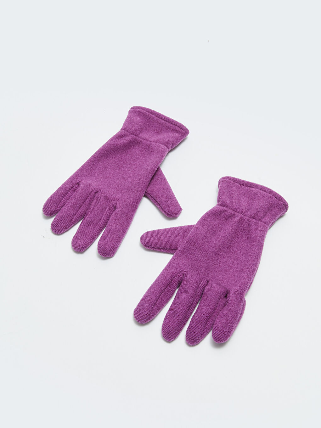Mor Kadın Düz Triko Eldiven-2