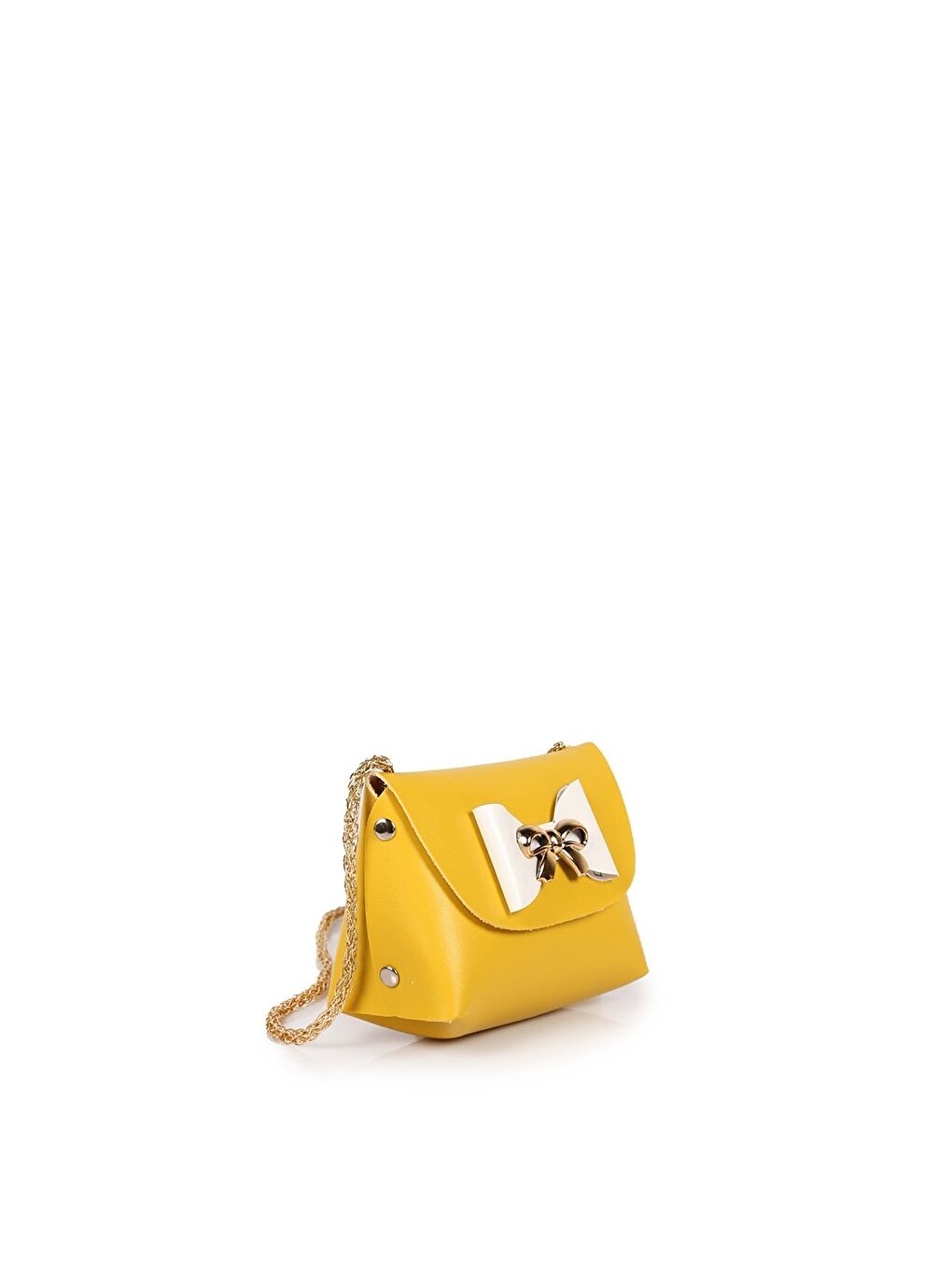 Sarı Fiyonk Detaylı Kız Çocuk Omuz Çantası-5