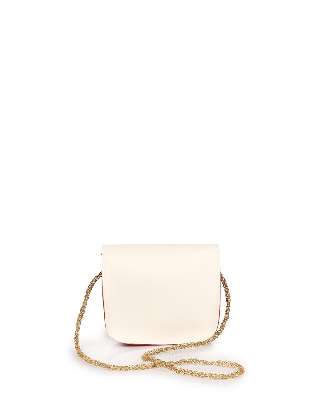 Beyaz Fiyonk Detaylı Kız Çocuk Omuz Çantası-5