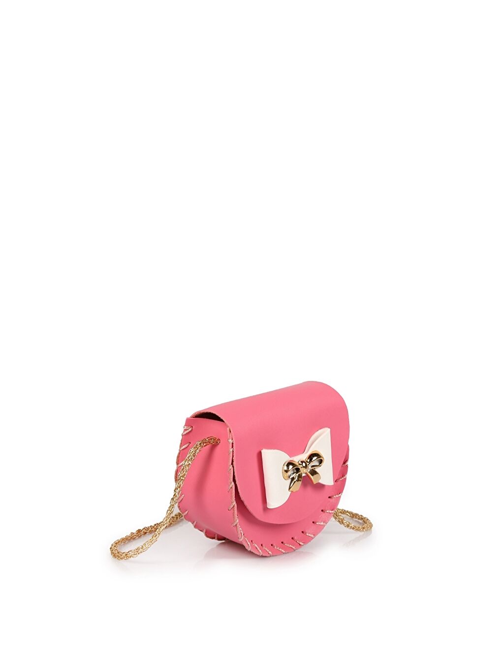 Fuşya Fiyonk Detaylı Kız Çocuk Omuz Çantası-5