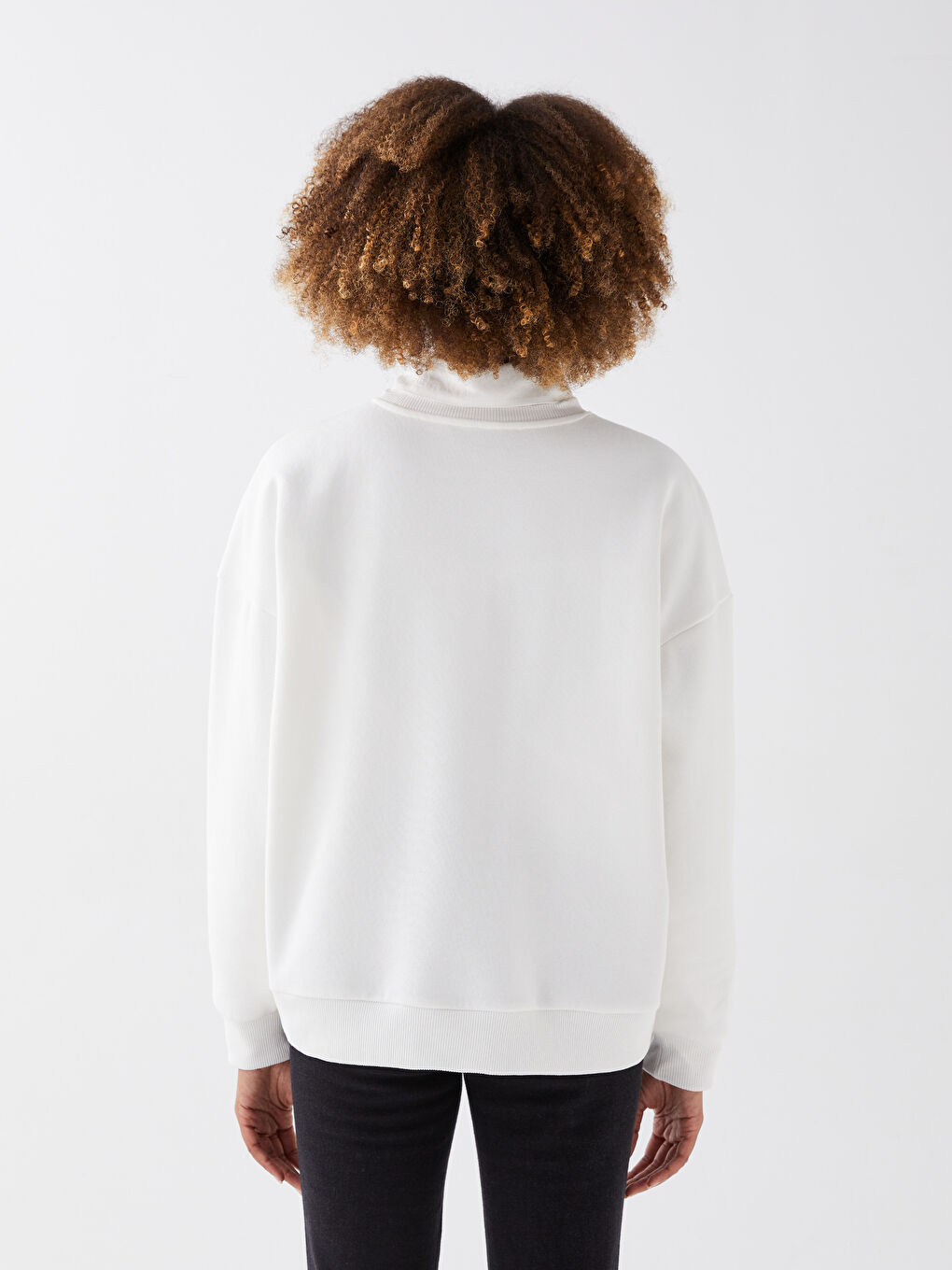 LCW Vision Crew Neck Printed Long Sleeve Women's Sweatshirt -W2IO54Z8-R9J