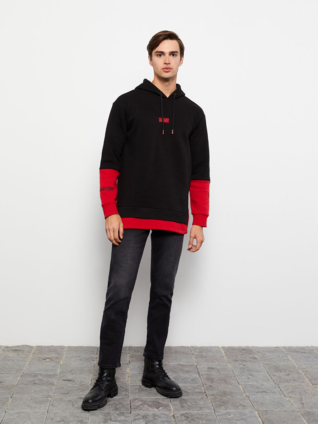 Siyah Regular Fit Erkek Jean Pantolon-1