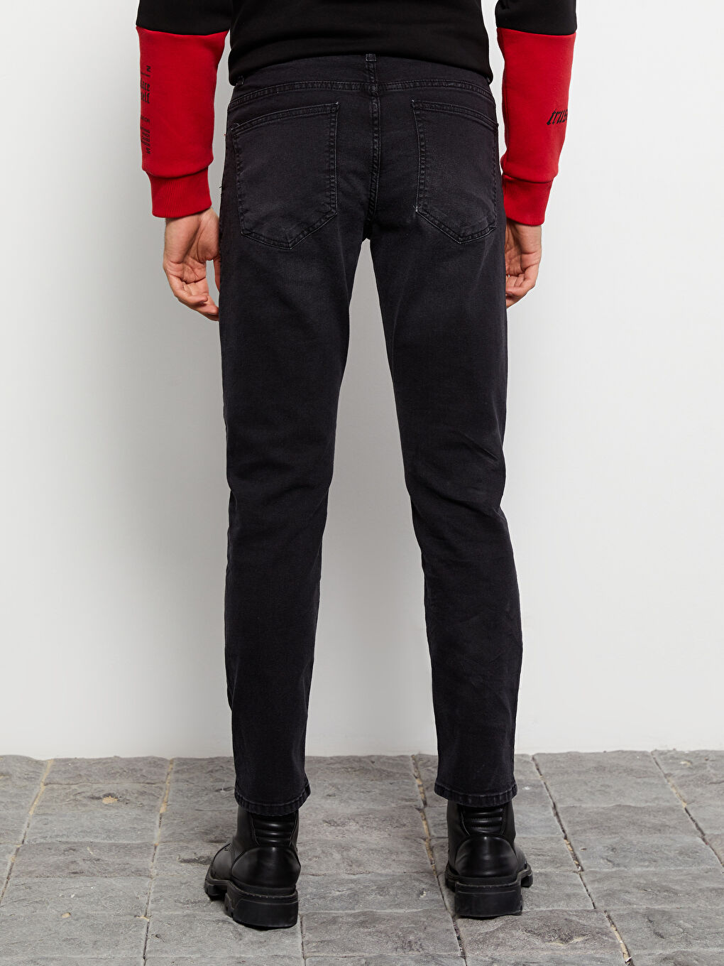 Siyah Regular Fit Erkek Jean Pantolon-3