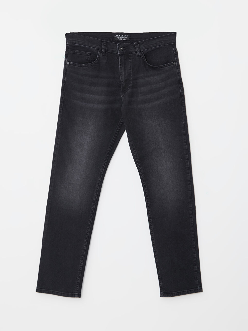 Siyah Regular Fit Erkek Jean Pantolon-5