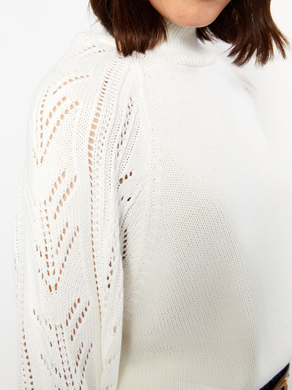 LCW ECO Trichterkragen Gemusterter Strickpullover für Damen -W2IO87Z8-FDU