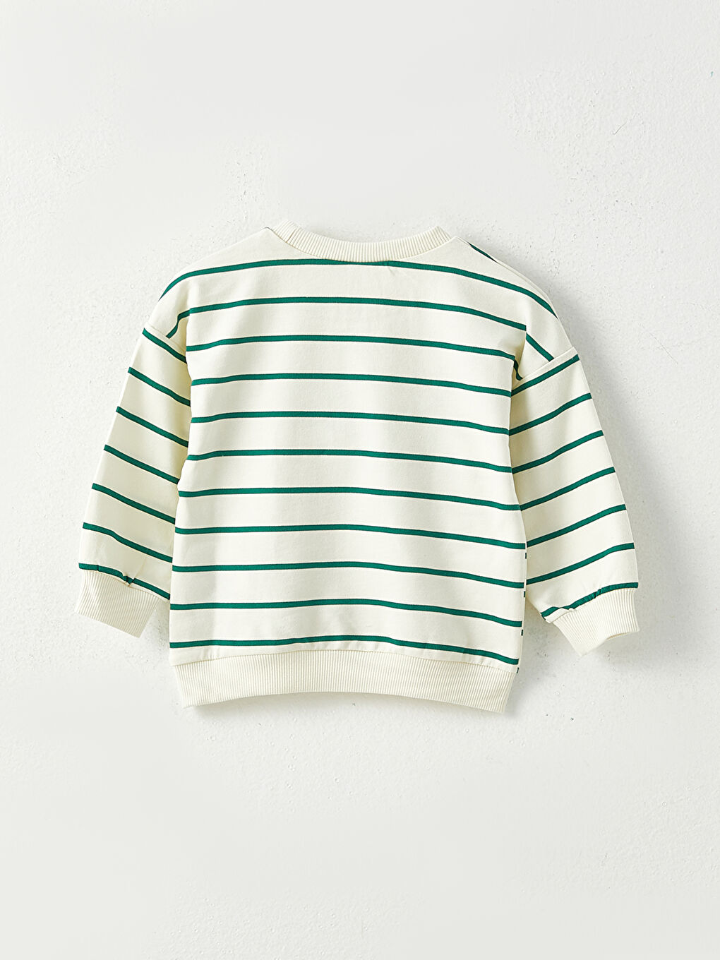 Crew Neck Long Sleeve Striped Baby Boys' Sweatshirt-4