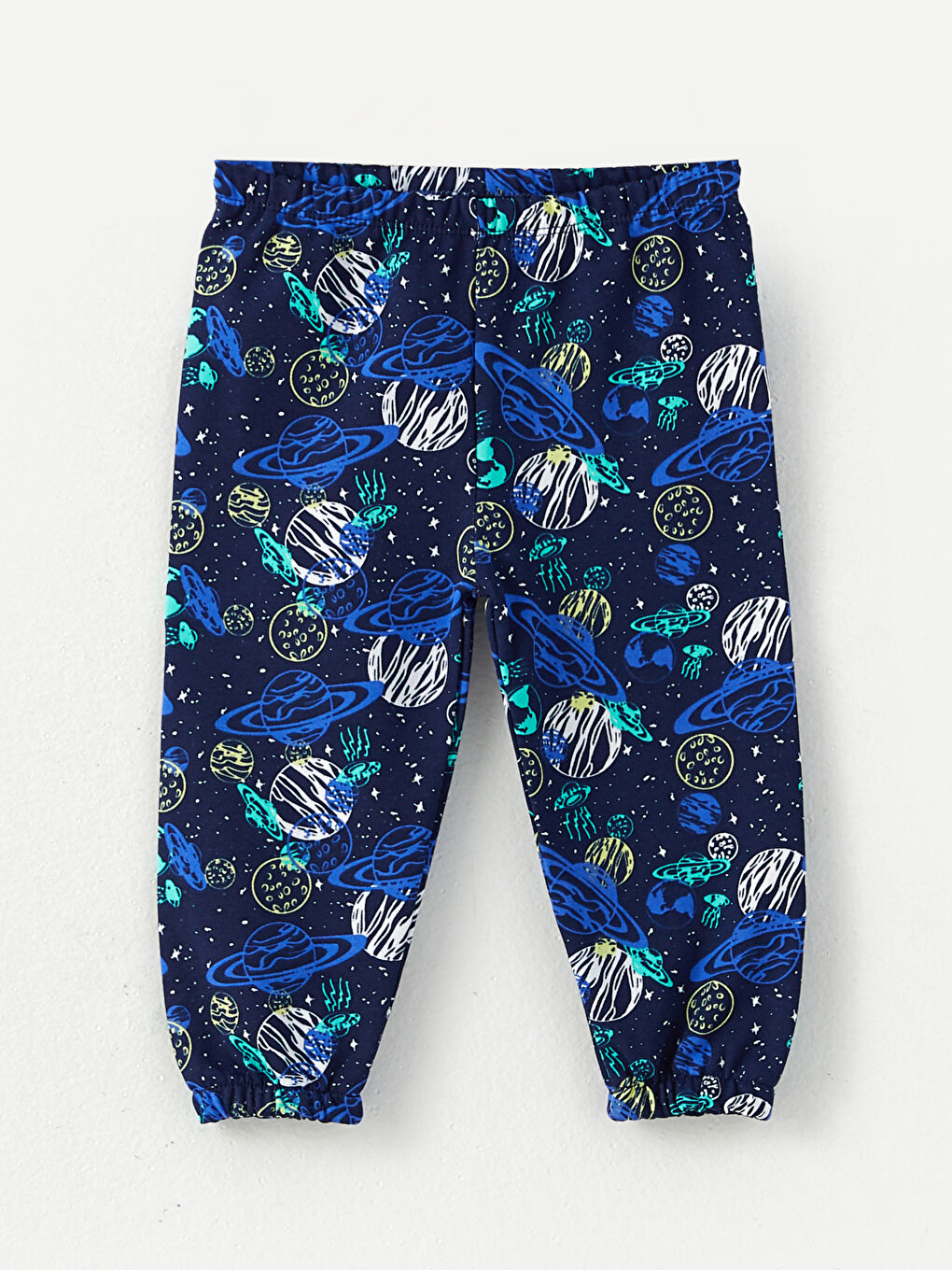 Ekru Bisiklet Yaka Baskılı Erkek Bebek 2'li Takım-2