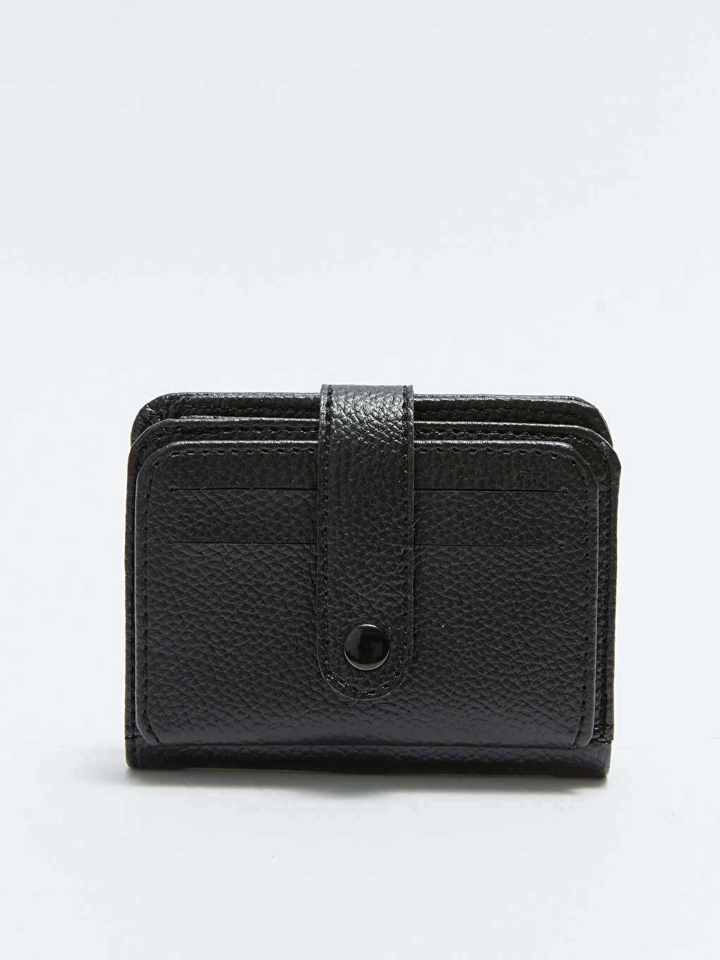 Siyah Düz Deri Görünümlü Erkek Kartlık