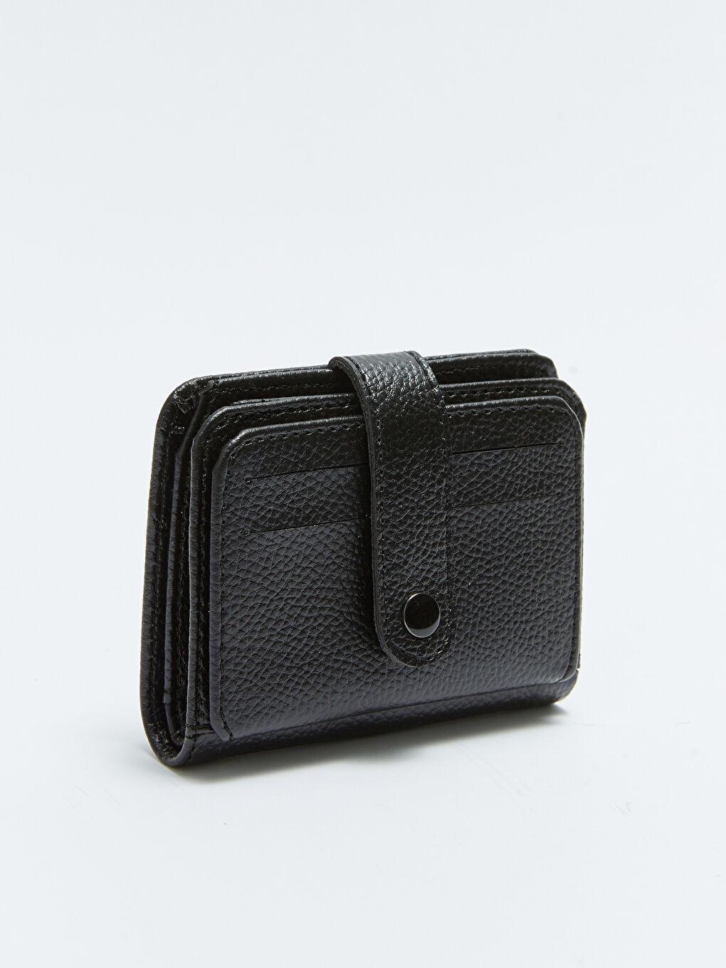 Siyah Düz Deri Görünümlü Erkek Kartlık-1