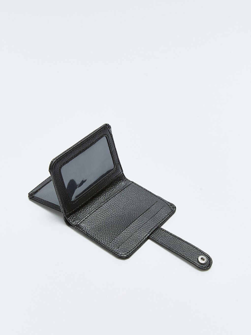 Siyah Düz Deri Görünümlü Erkek Kartlık-3