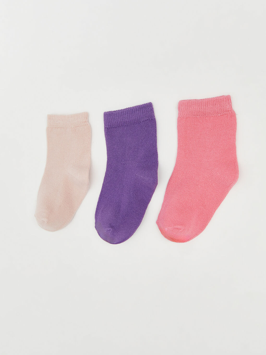 Karışık Basic Kız Bebek Soket Çorap 3'lü