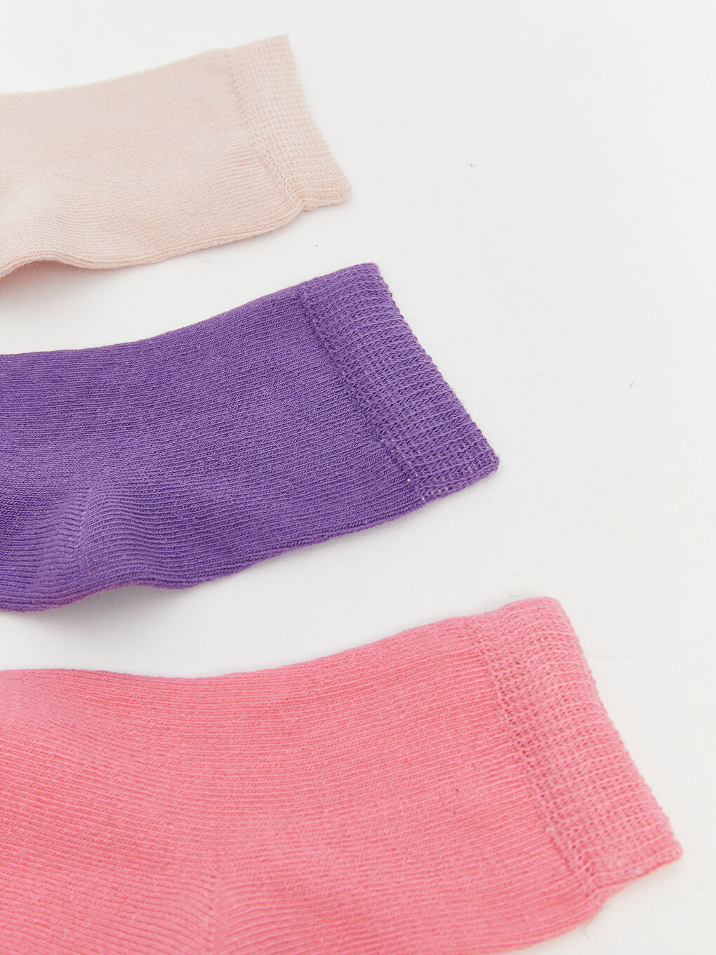 Karışık Basic Kız Bebek Soket Çorap 3'lü-1