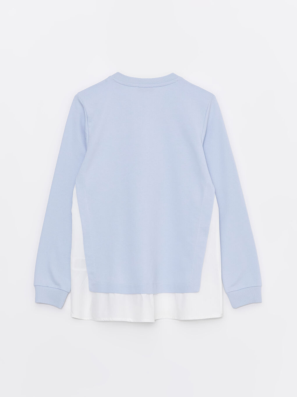 Mavi Bisiklet Yaka Düz Uzun Kollu Kadın Sweatshirt-6