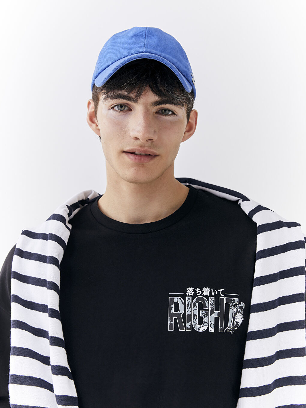 Siyah Bisiklet Yaka Kısa Kollu Nostaljik Maymun Baskılı Penye Erkek Tişört-10