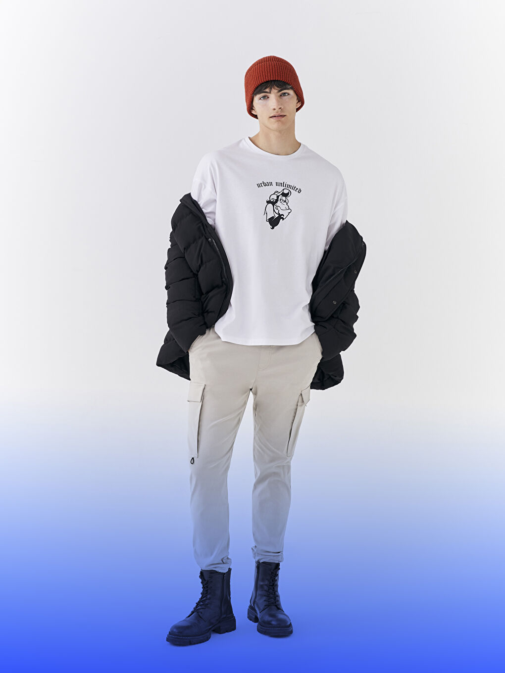 ドクロマニヨン XSIDE Crew Neck Short Sleeve Nostalgic Monkey Printed Jersey