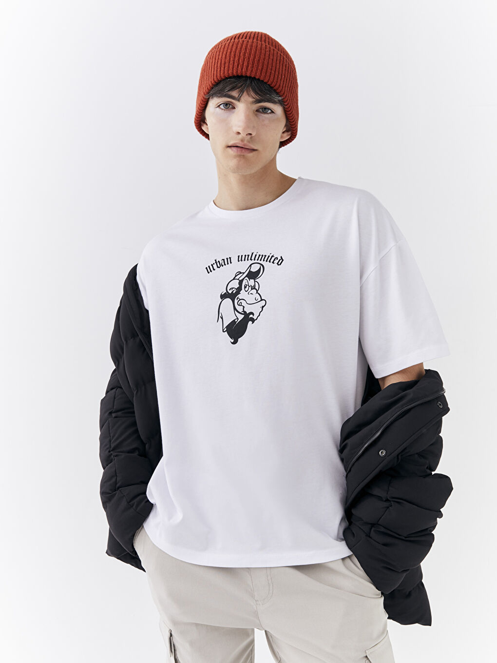 ドクロマニヨン XSIDE Crew Neck Short Sleeve Nostalgic Monkey Printed Jersey