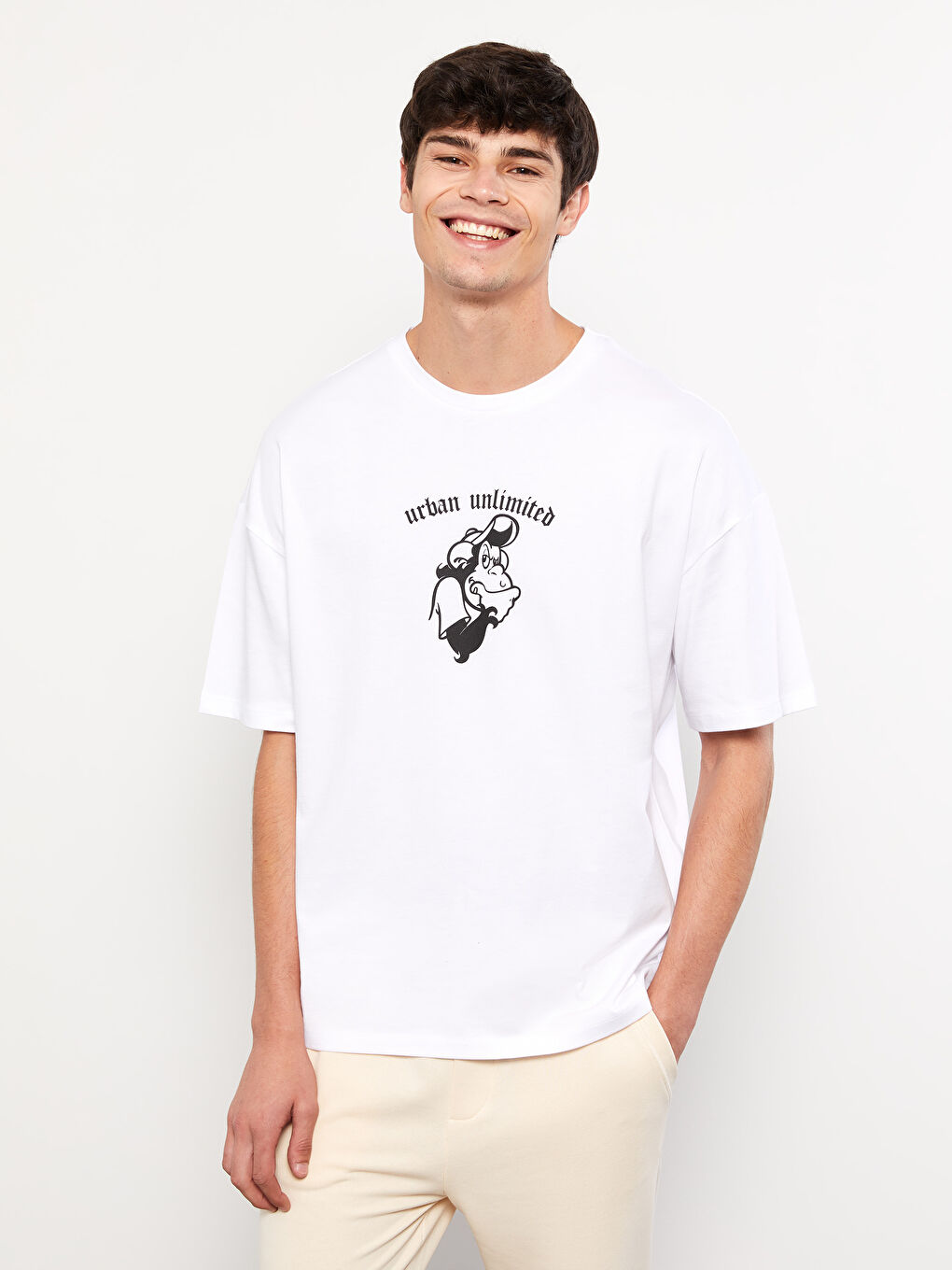 XSIDE T-shirt en Jersey à Manches Courtes Col Rond Imprimé Singe Nostalgique pour Hommes-7