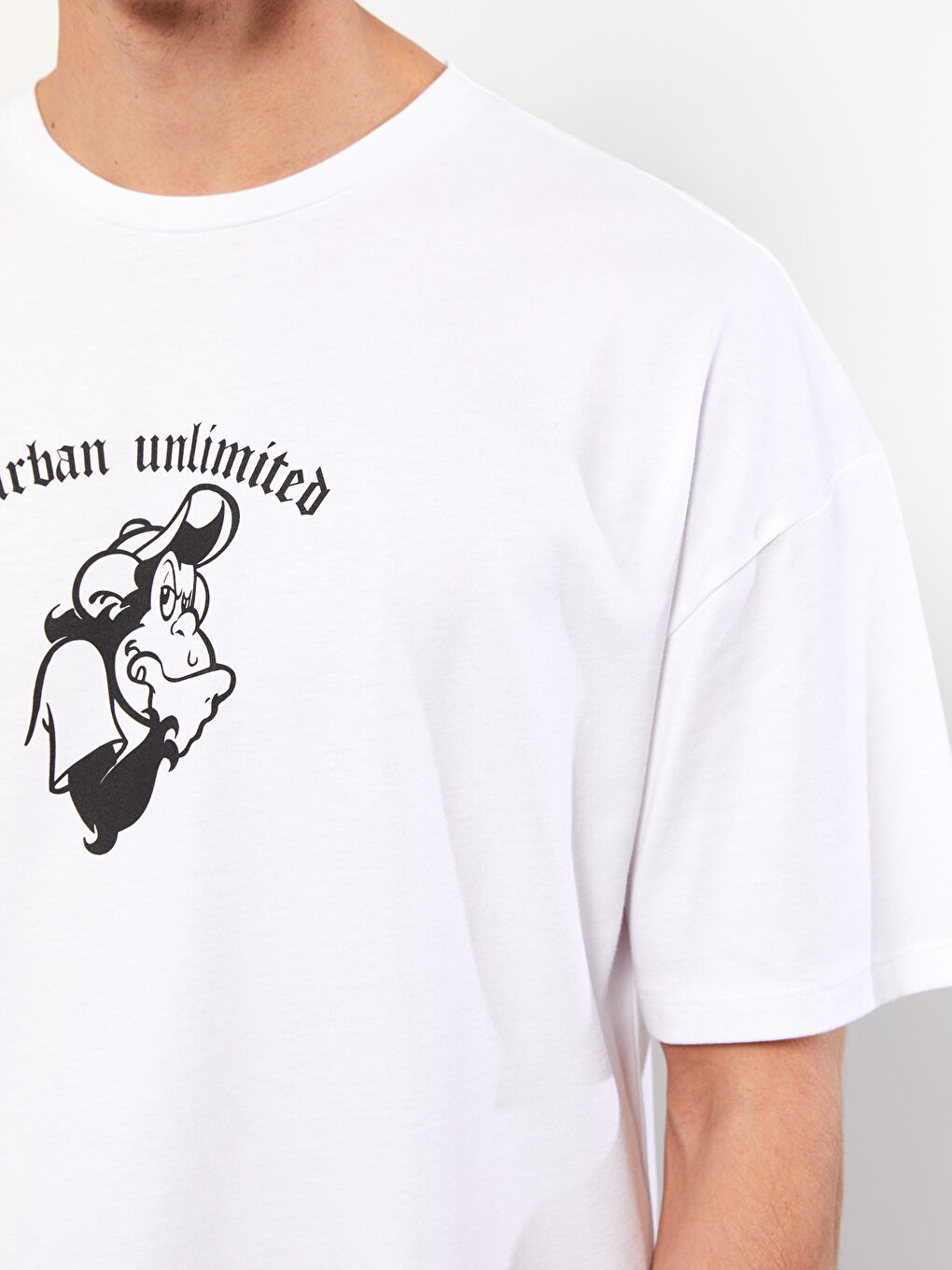 XSIDE T-shirt en Jersey à Manches Courtes Col Rond Imprimé Singe Nostalgique pour Hommes-11