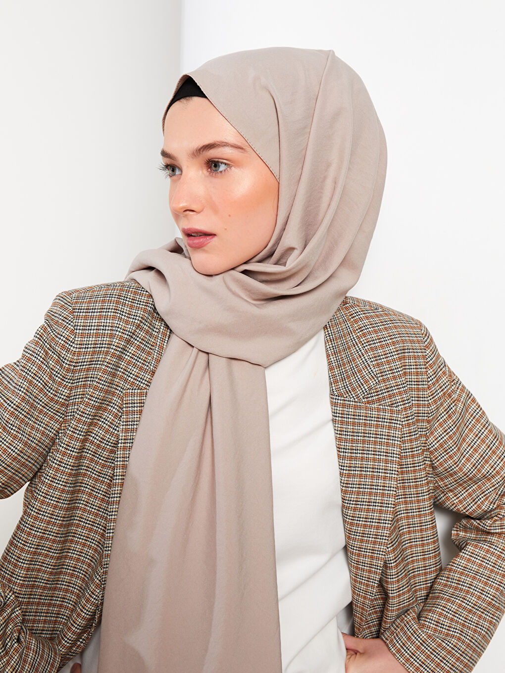 Bej Taş Rengi Şal-1