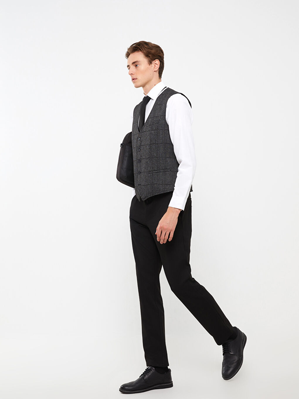 Siyah Slim Fit Erkek Pantolon-1