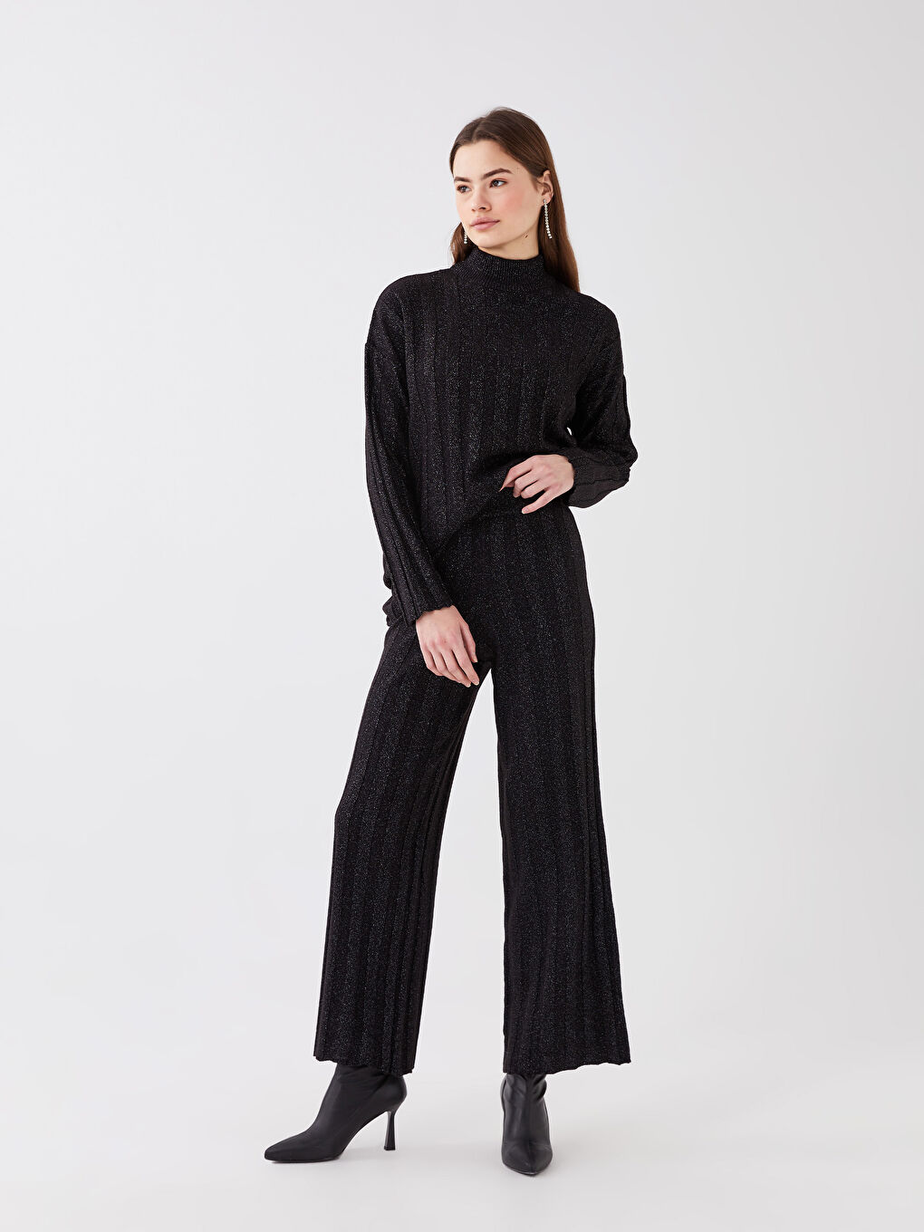 LCW Modest Elastic Waist Casual Fit Women's Trousers -W2IQ67Z8-RQL