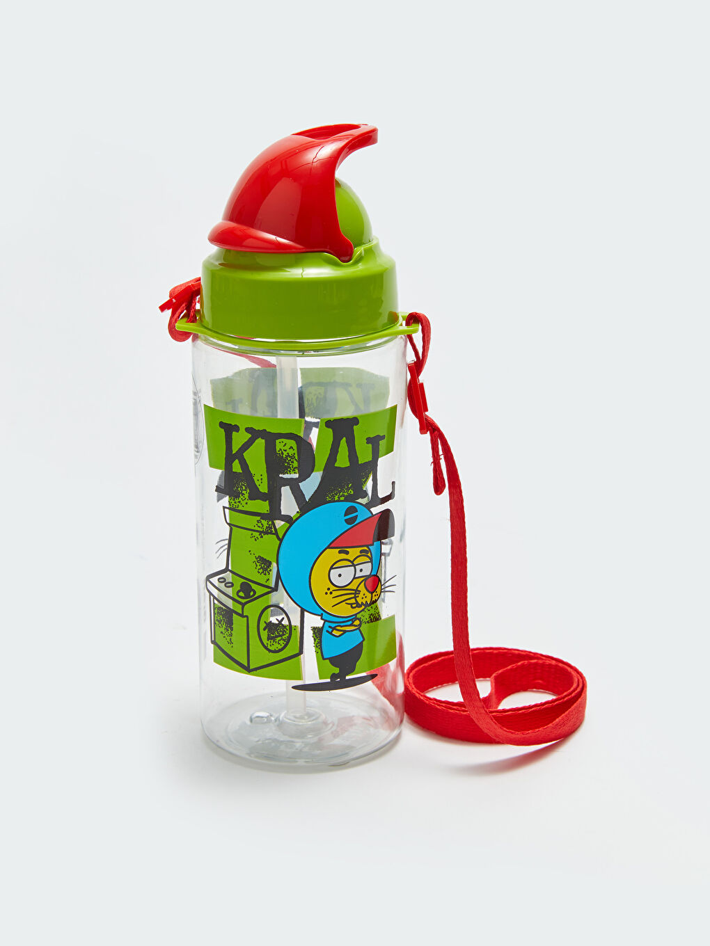 Karışık Kral Şakir Baskılı Pipetli Çocuk Suluk 500 ml