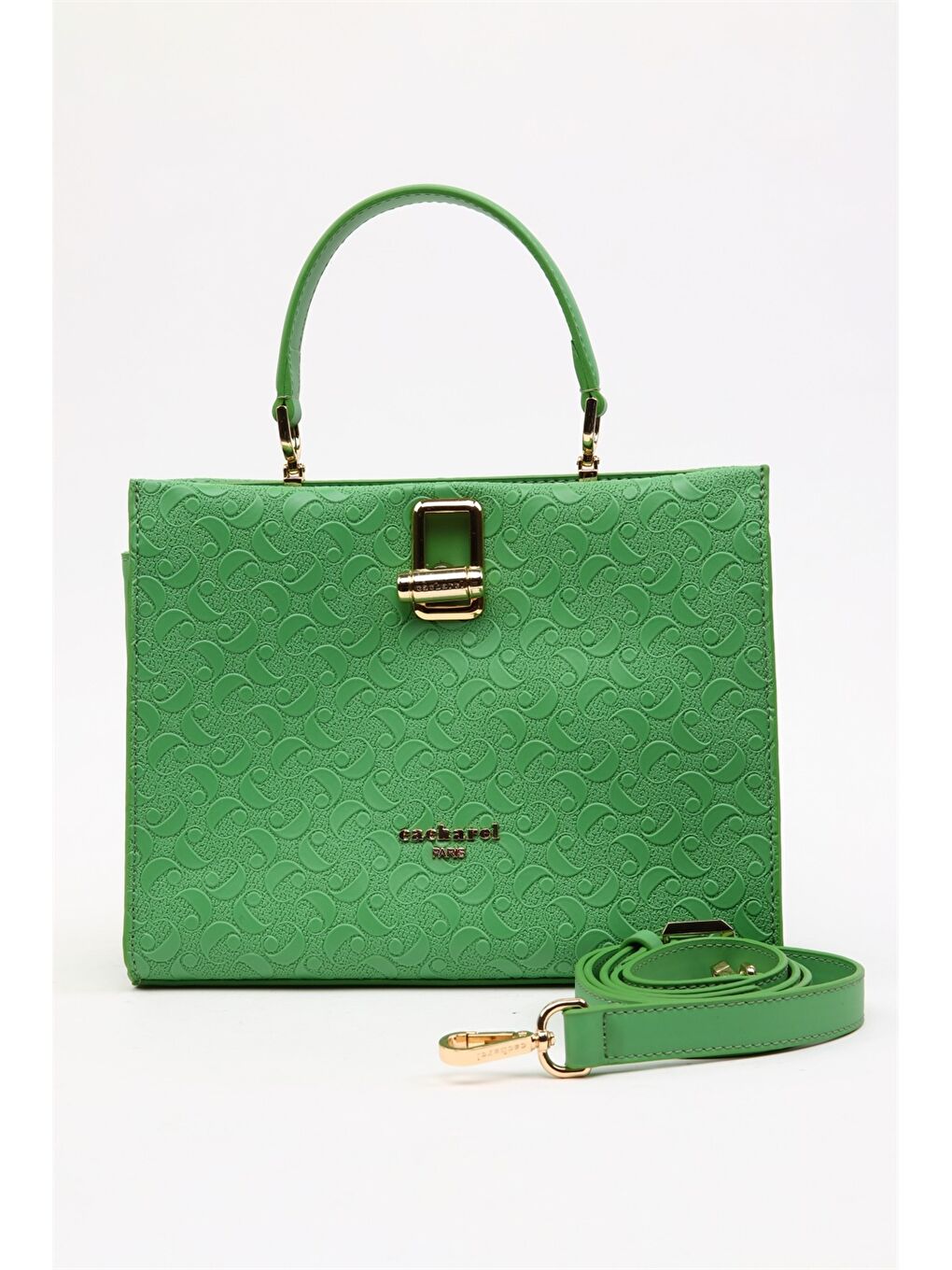 Yeşil Desenli Kadın Tote Çanta-2