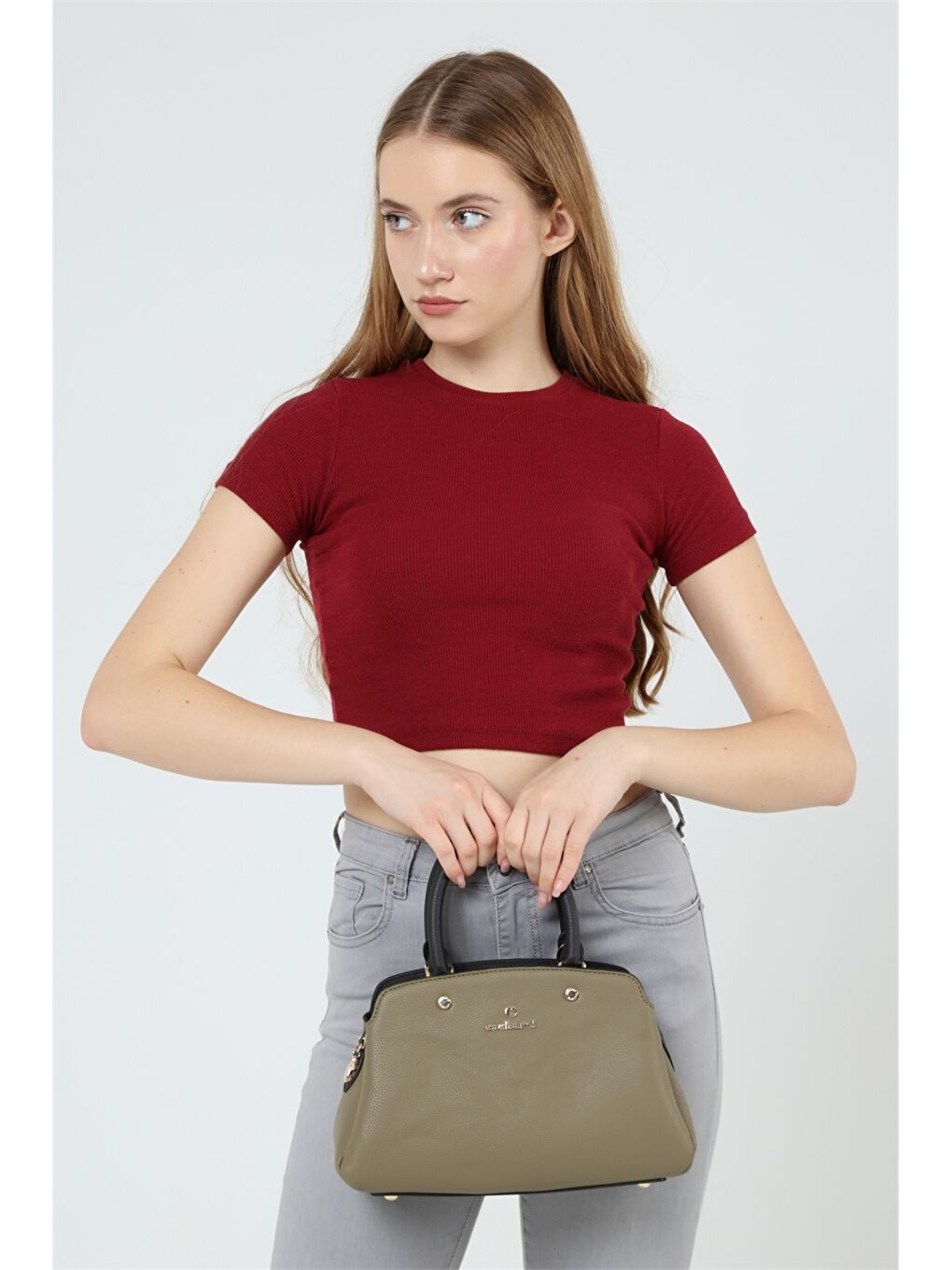 Haki Desenli Kadın El Çantası