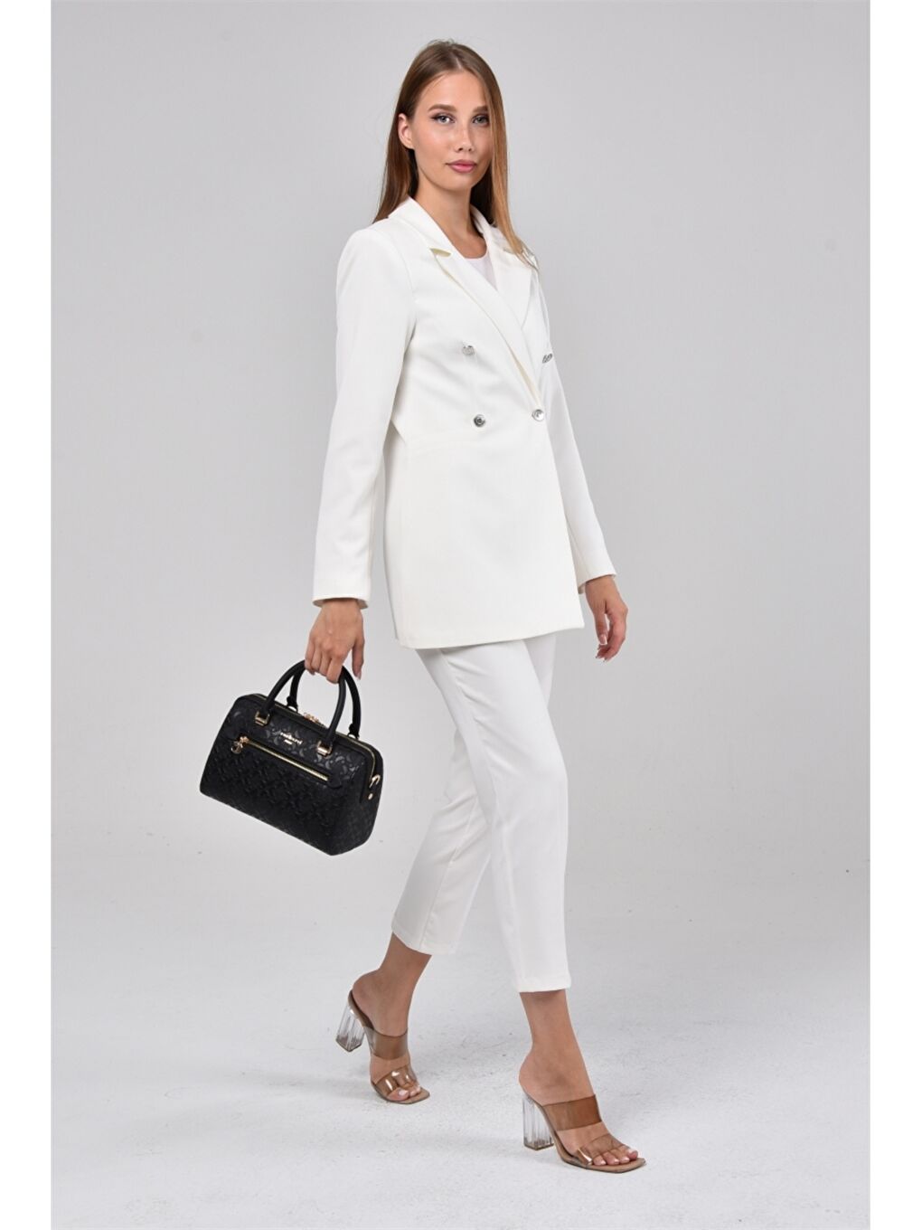 Siyah Desenli Kadın El Çantası-3